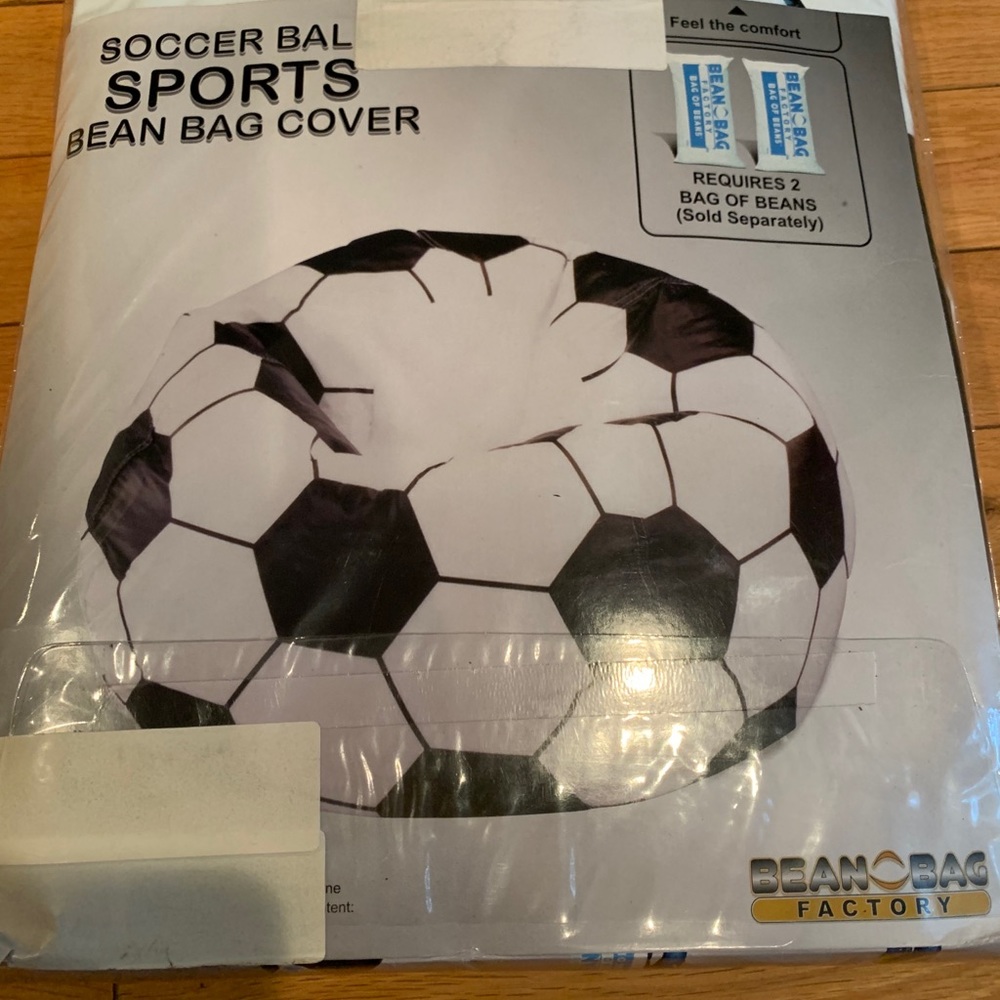 Soccer ball bean bag cover